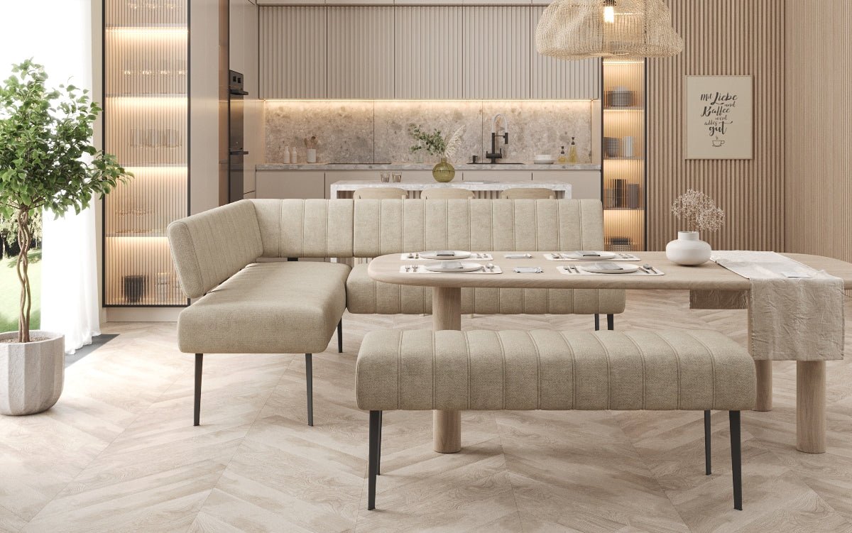 Iessbank-Set Montero aus robustem Stoff mat Metallbeen