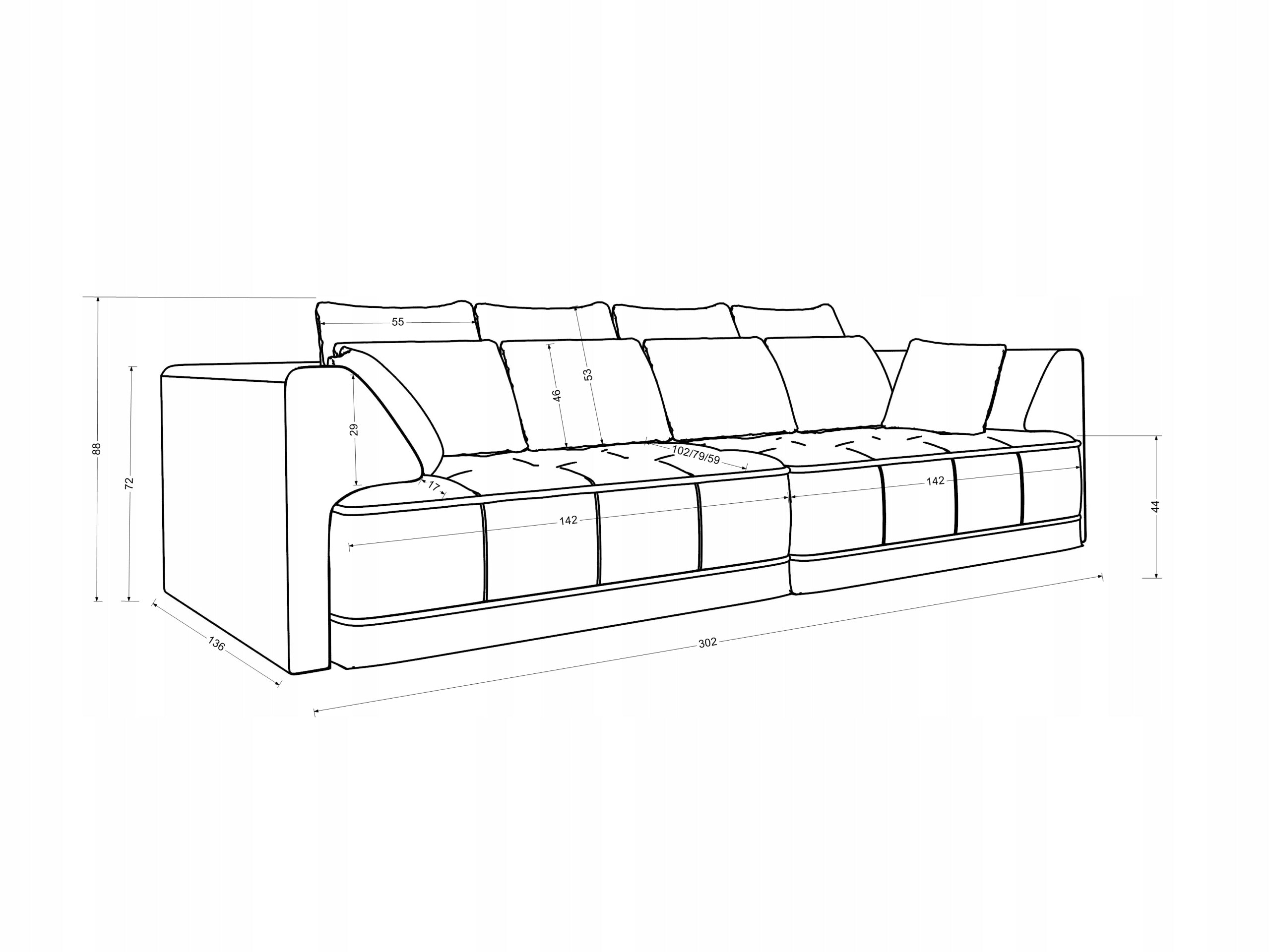 Designer grousst Sofa Nuvo aus Samett mat elektrescher Schloffunktioun