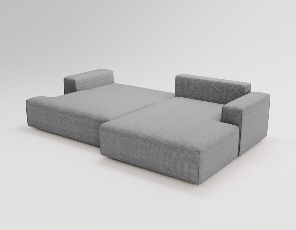Designer Sofa Siena Bouclé mit Schlaffunktion und Stauraum