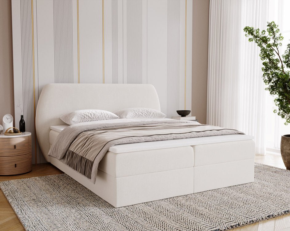 Boxspringbett Pure a Samt mat Stauraum