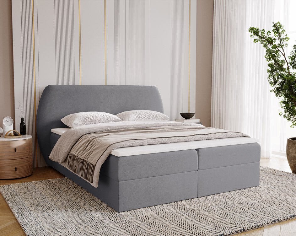 Boxspringbett Pure a Samt mat Stauraum