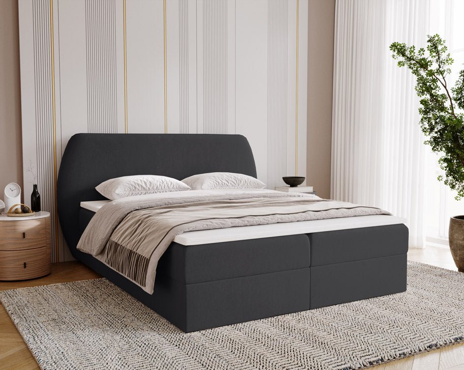 Boxspringbett Pure a Samt mat Stauraum