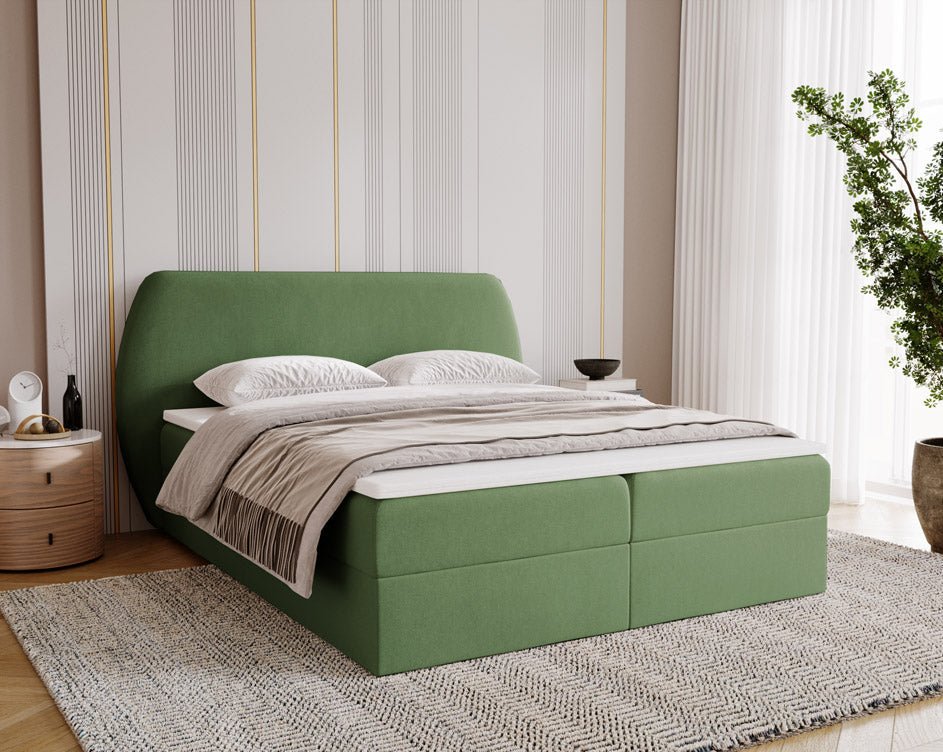 Boxspringbett Pure a Samt mat Stauraum