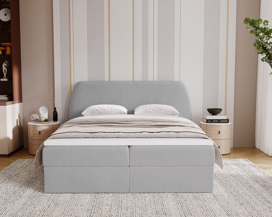Boxspringbett Pure a Samt mat Stauraum