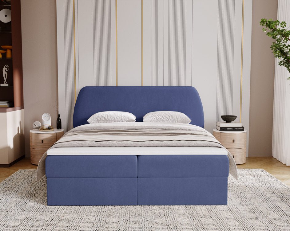 Boxspringbett Pure a Samt mat Stauraum