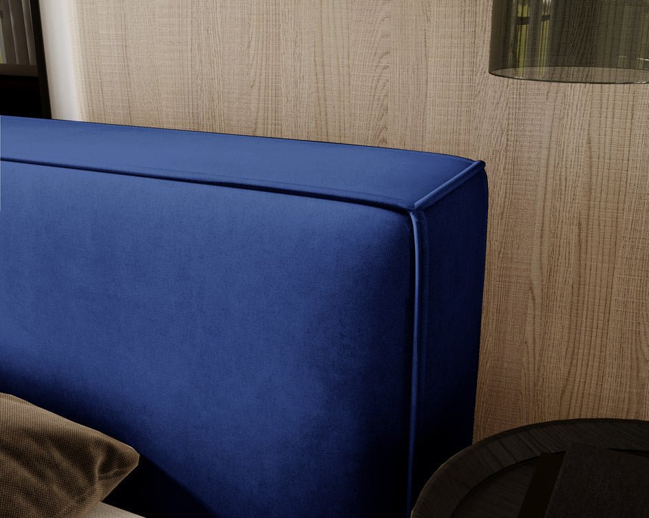 Designer Polsterbett Sleepy aus Samt mat Stauraum