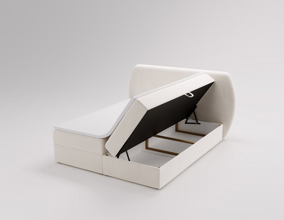 Boxspringbett Pure a Samt mat Stauraum