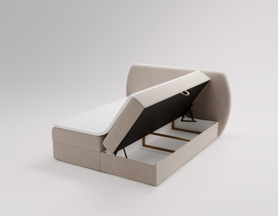 Boxspringbett Pure a Samt mat Stauraum