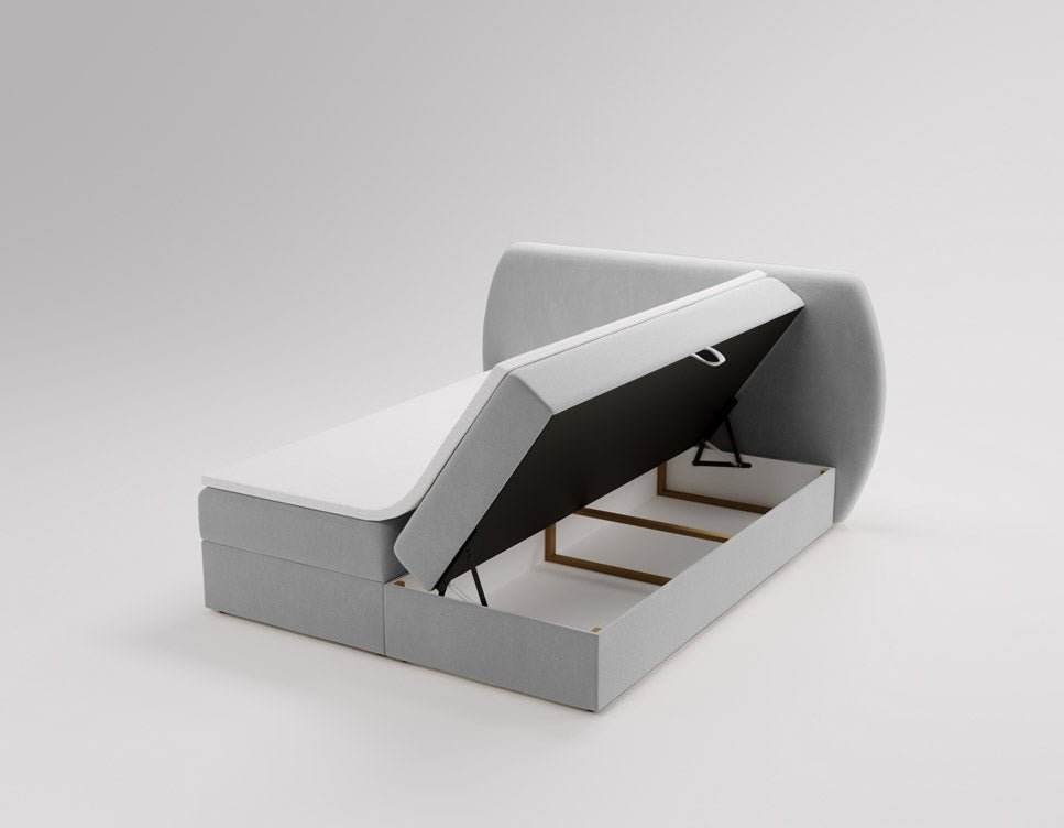 Boxspringbett Pure a Samt mat Stauraum