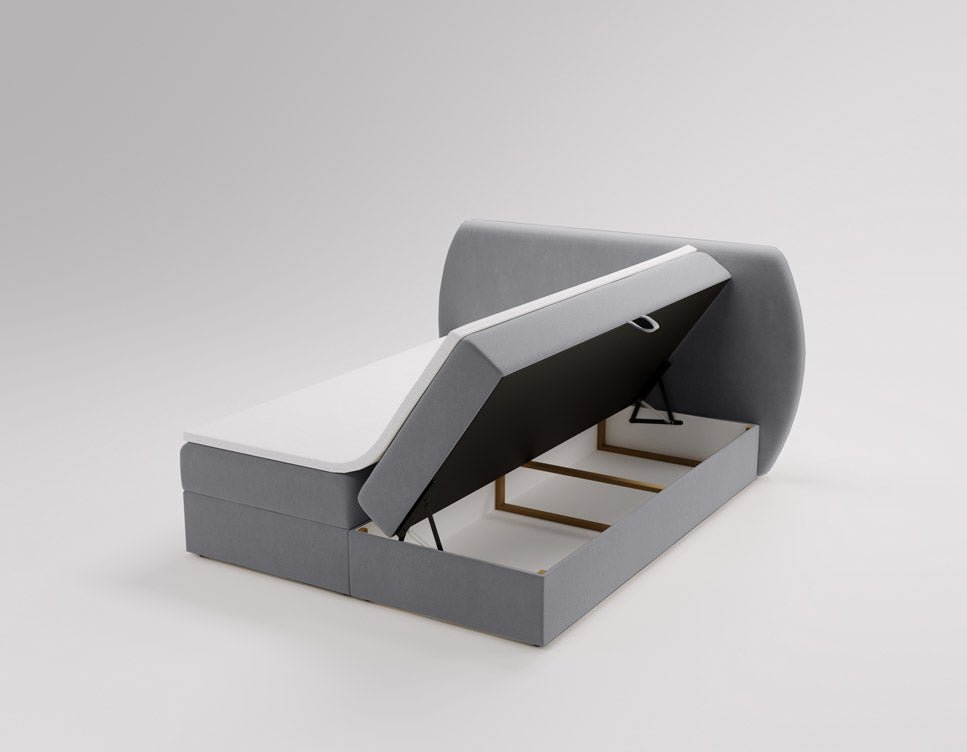 Boxspringbett Pure a Samt mat Stauraum