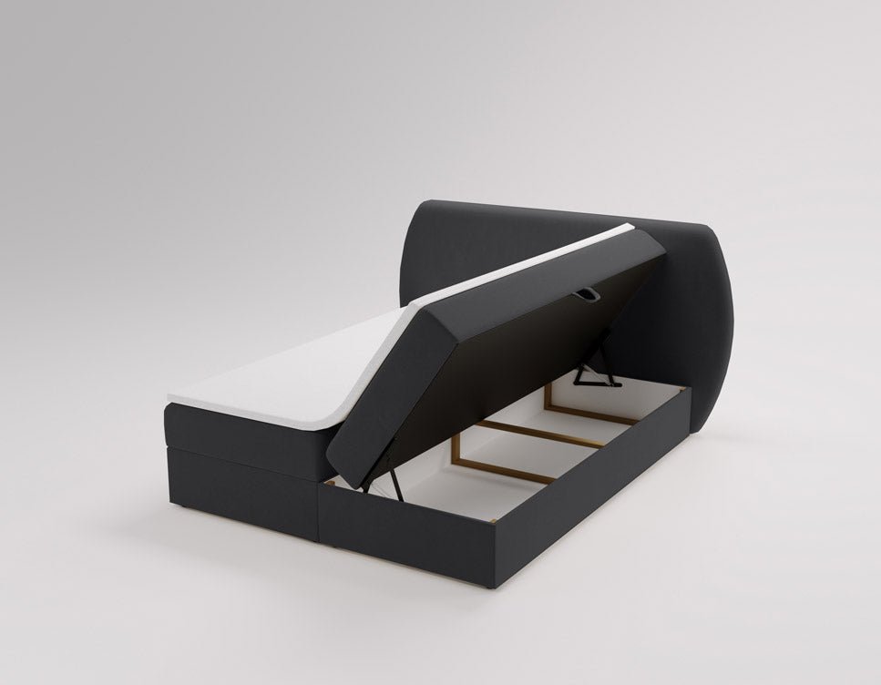 Boxspringbett Pure a Samt mat Stauraum