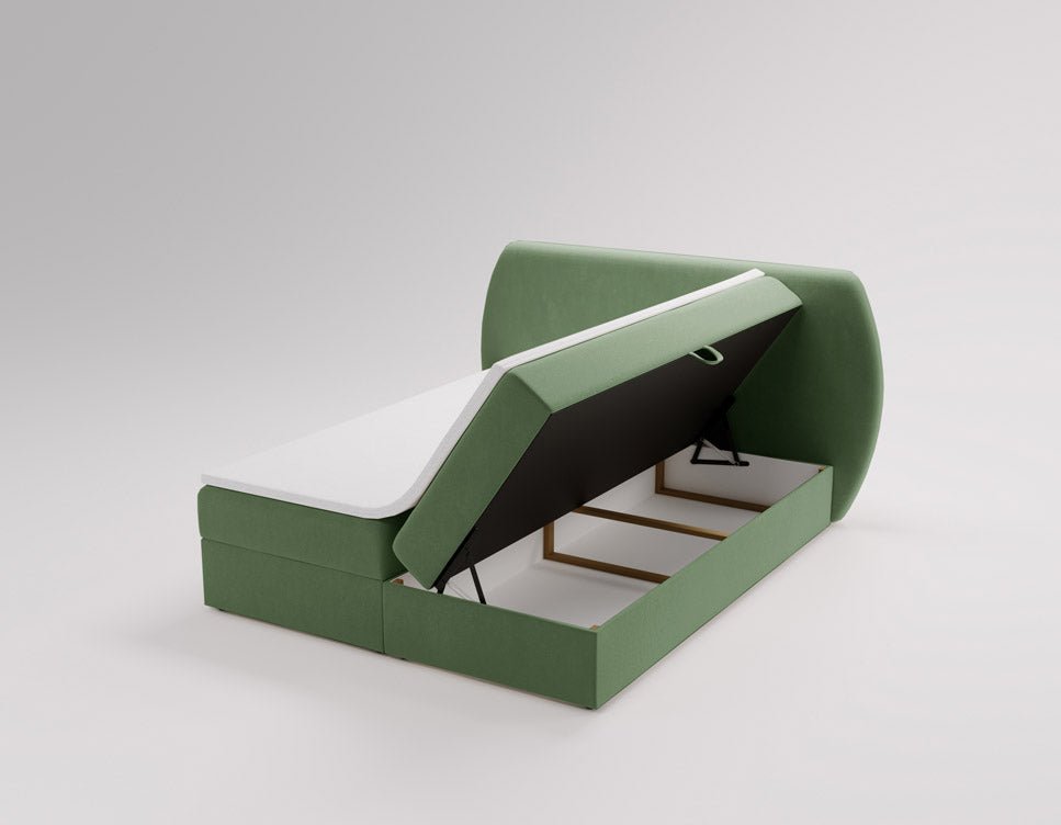 Boxspringbett Pure a Samt mat Stauraum