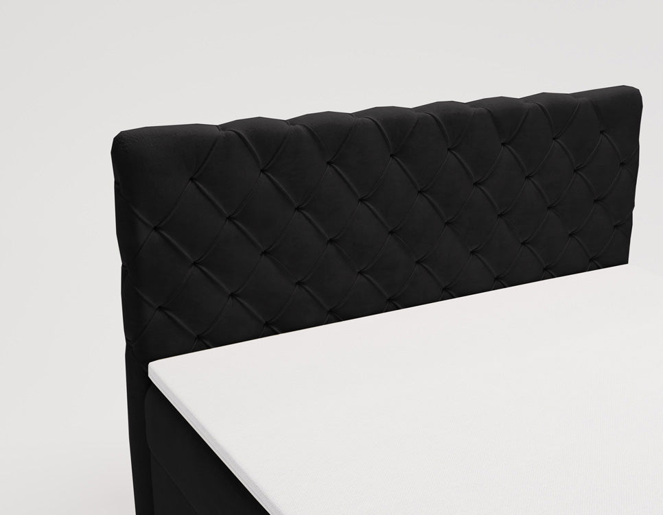 Boxspringbett Chester Samt mat Stauraum