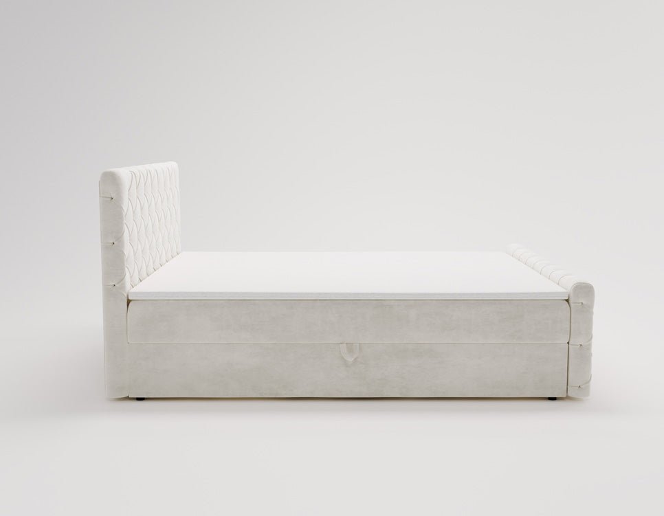 Boxspringbett Chester Samt mat Stauraum