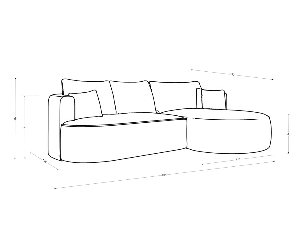 Designer L Sofa Lucca a Samt