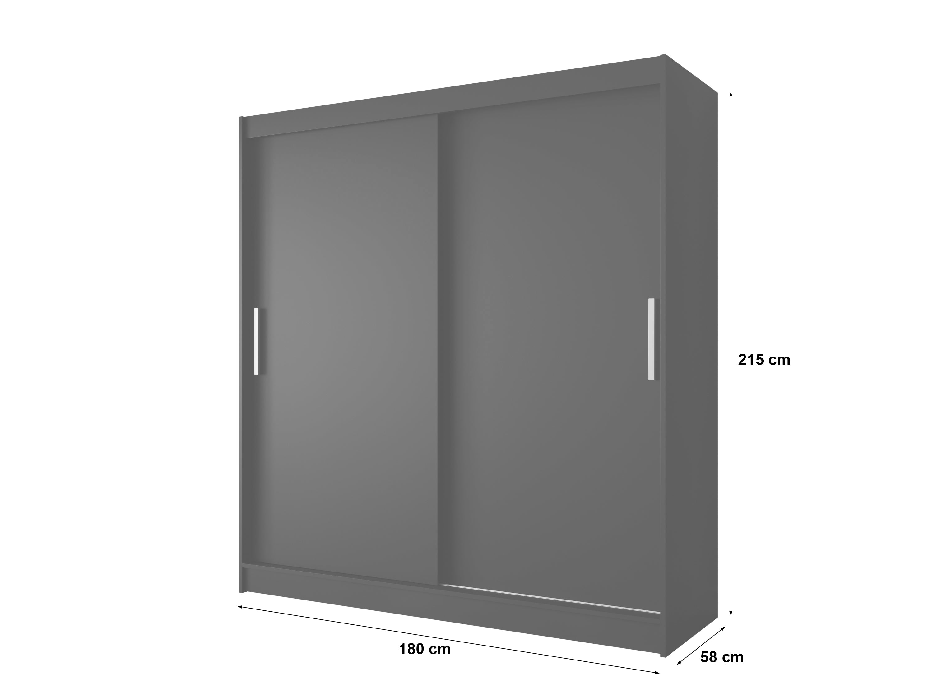 Designer Kleederschaf Aveno – Wäiss oder Schwaarz mat minimalistëschen Schiebedieren