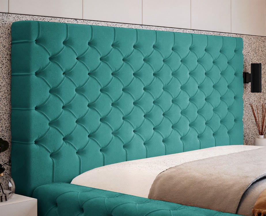 Designer Polsterbett Lana Samt mat Späicherraum