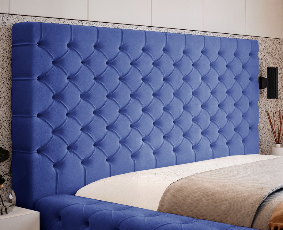 Designer Polsterbett Lana Samt mat Späicherraum