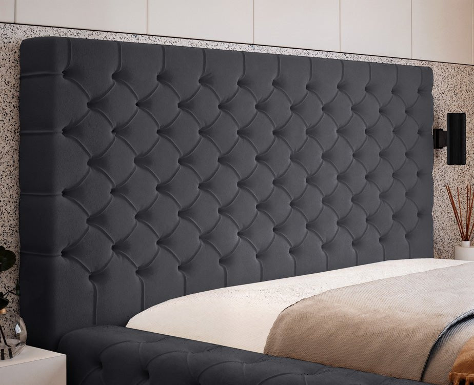 Designer Polsterbett Lana Samt mat Späicherraum