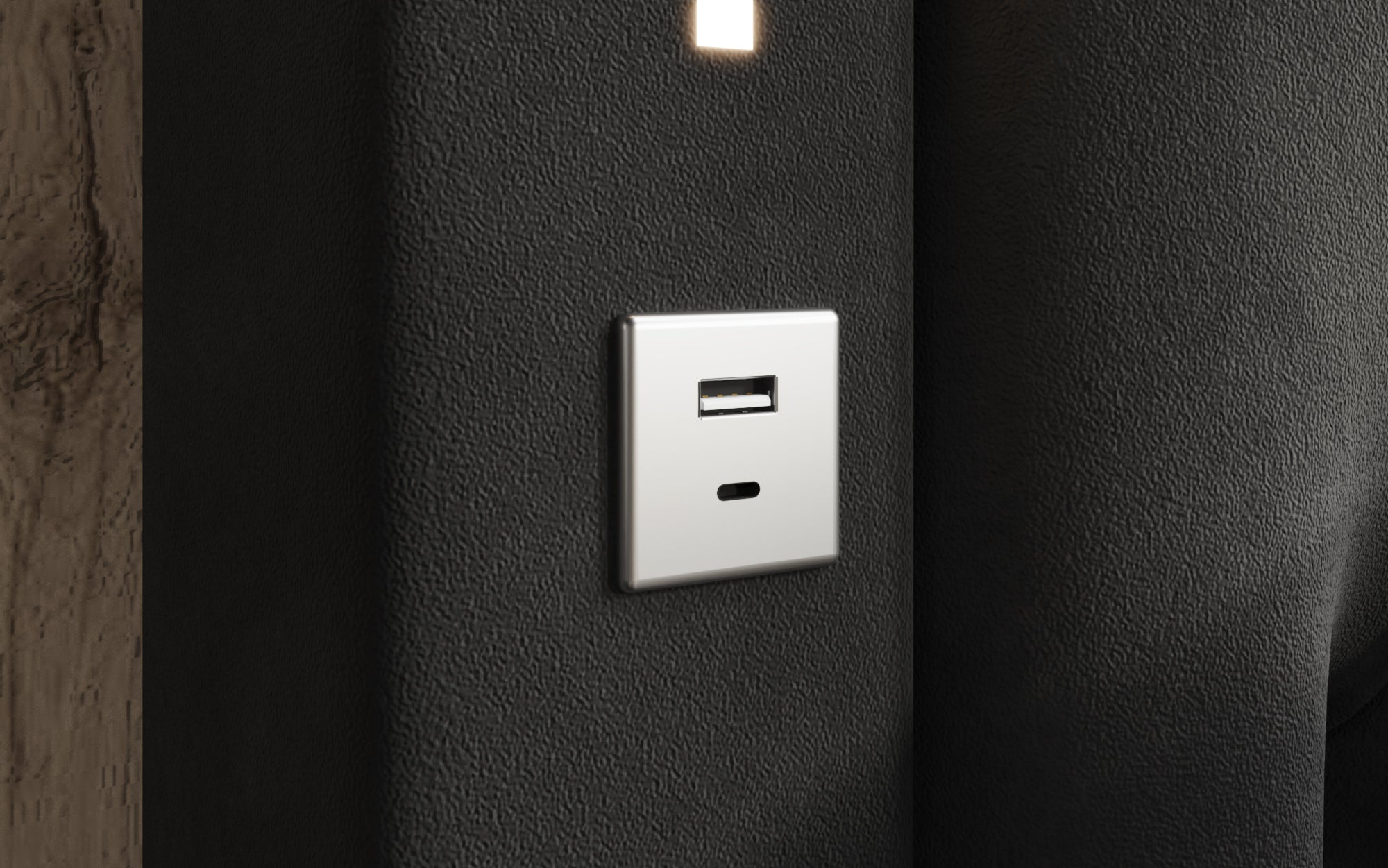 Designer Polsterbett Relina inkl. RGB, USB an Stauraum