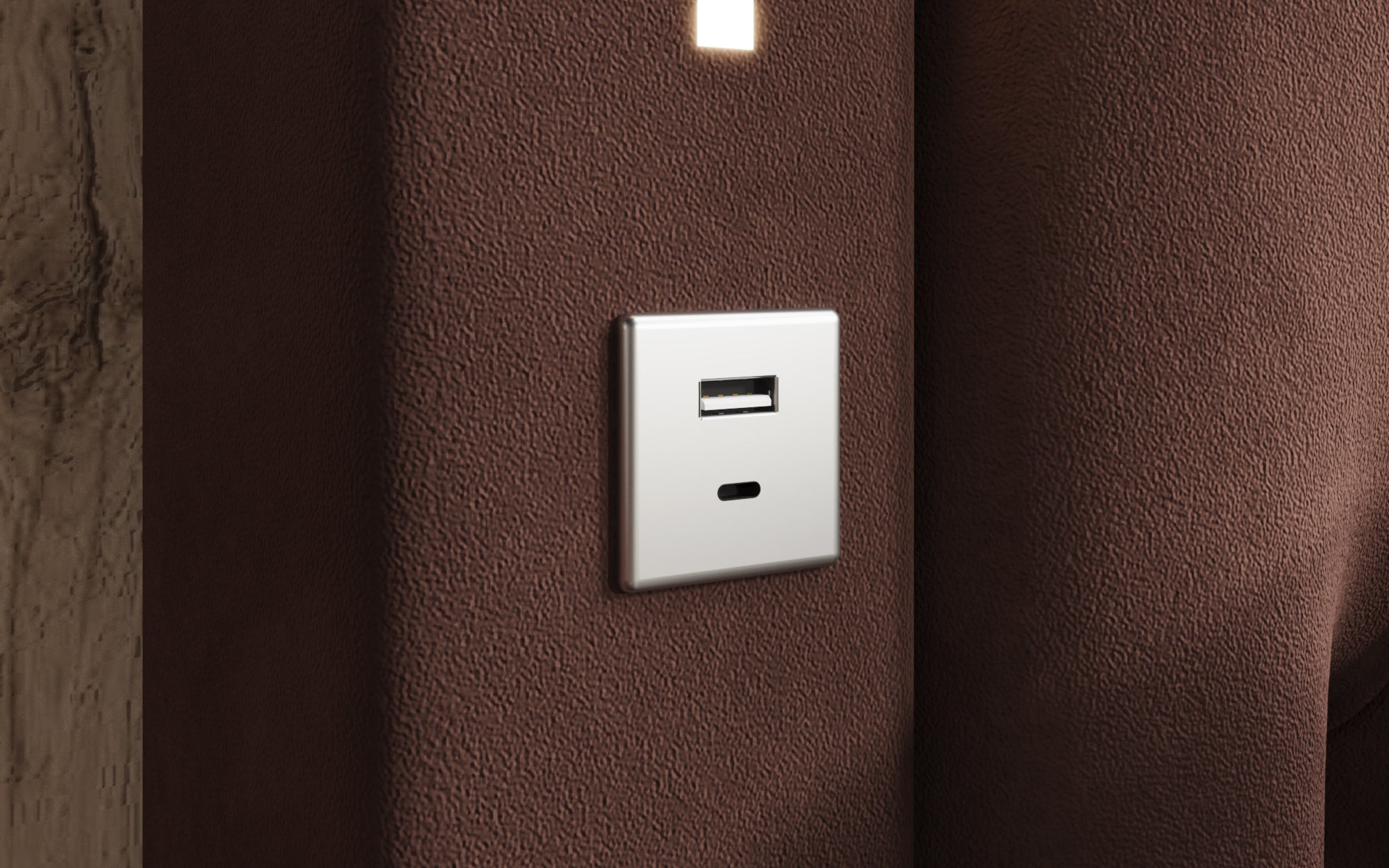 Designer Polsterbett Relina inkl. RGB, USB an Stauraum