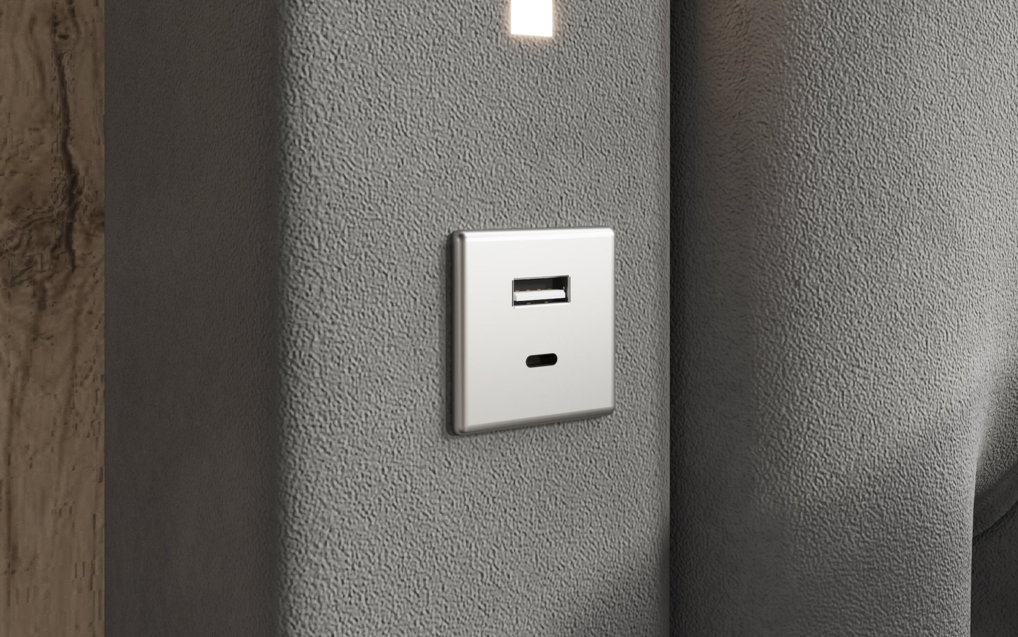 Designer Polsterbett Relina inkl. RGB, USB an Stauraum