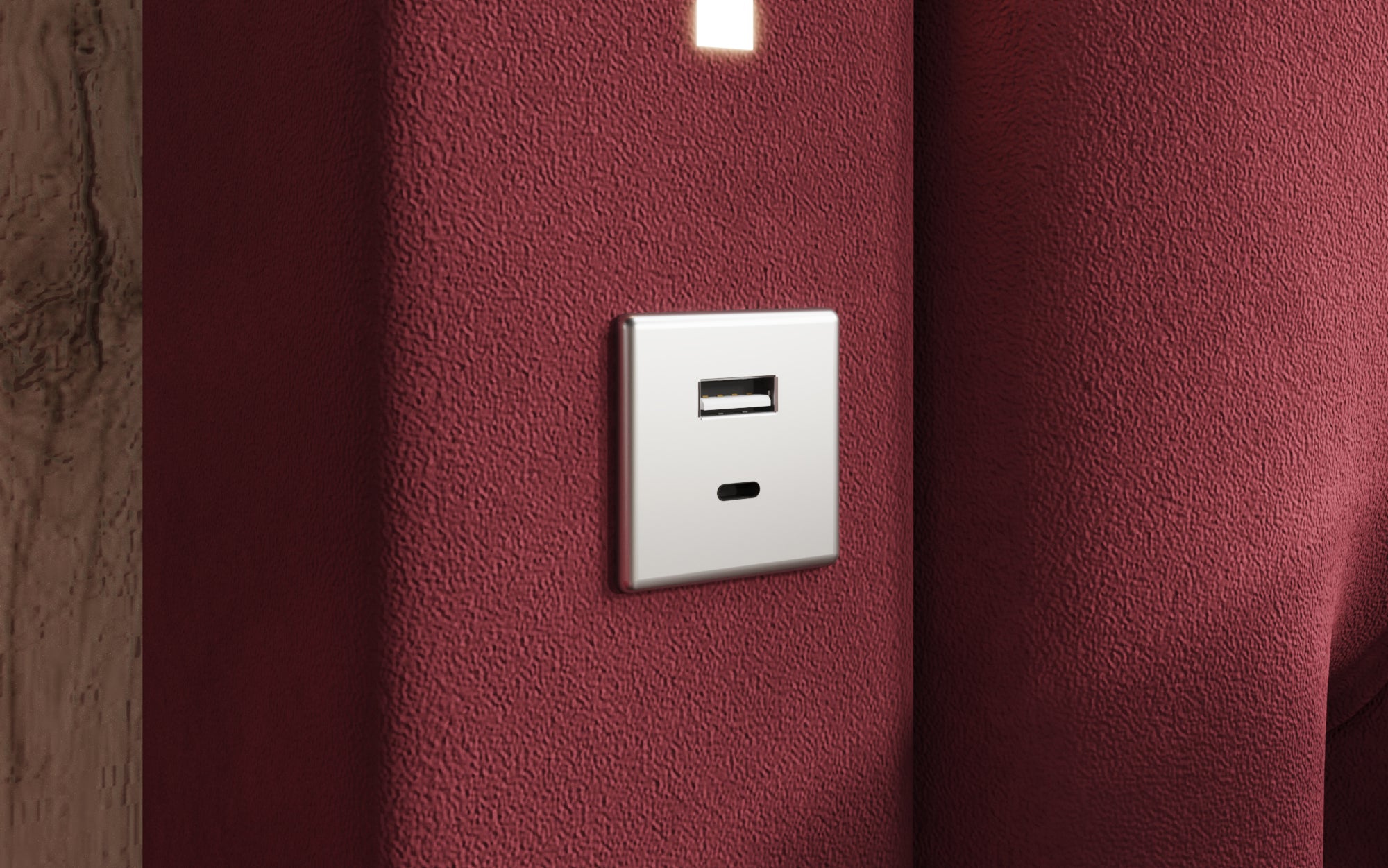 Designer Polsterbett Relina inkl. RGB, USB an Stauraum