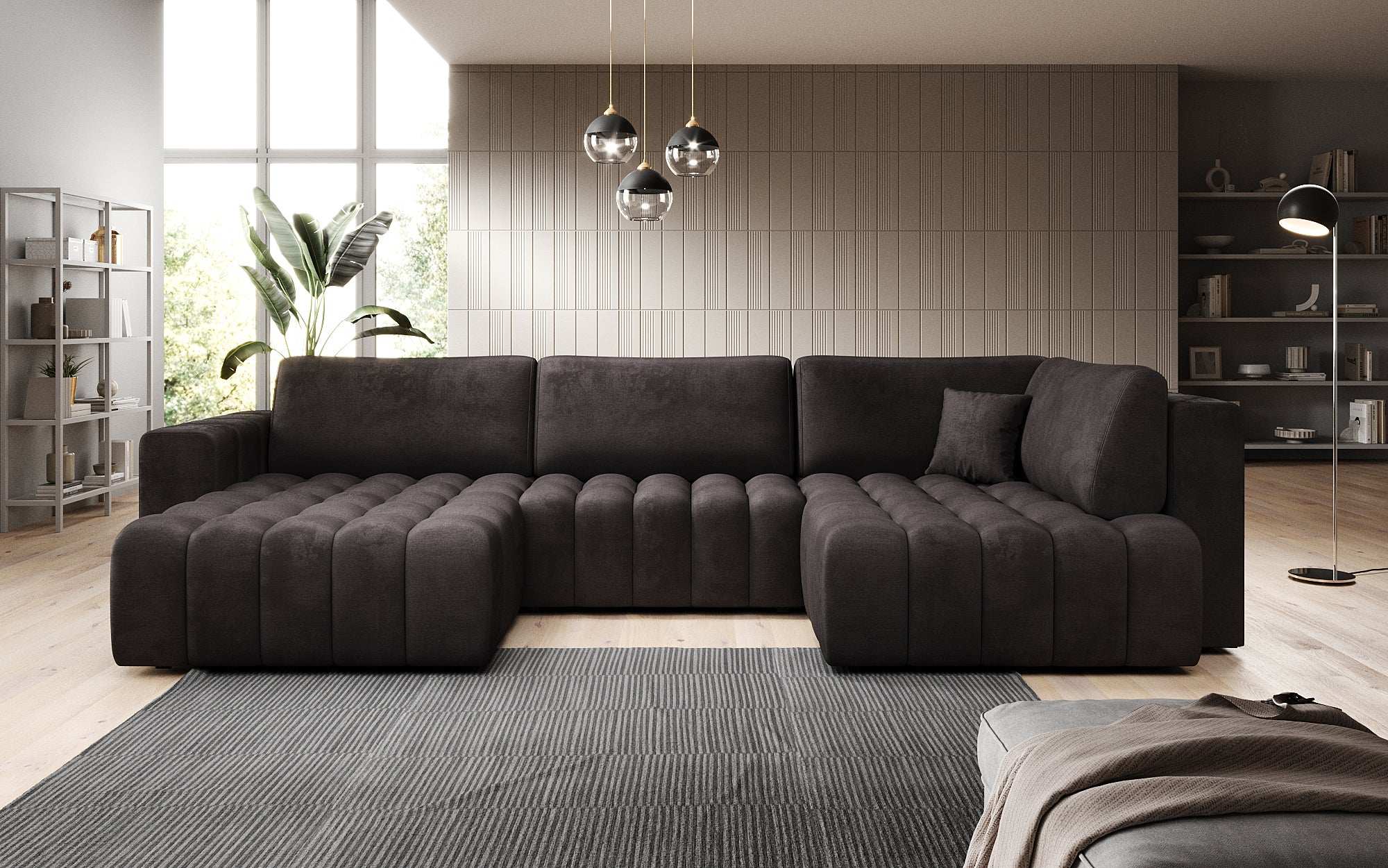 Designer Sofa Carla mat Schlofffunktioun