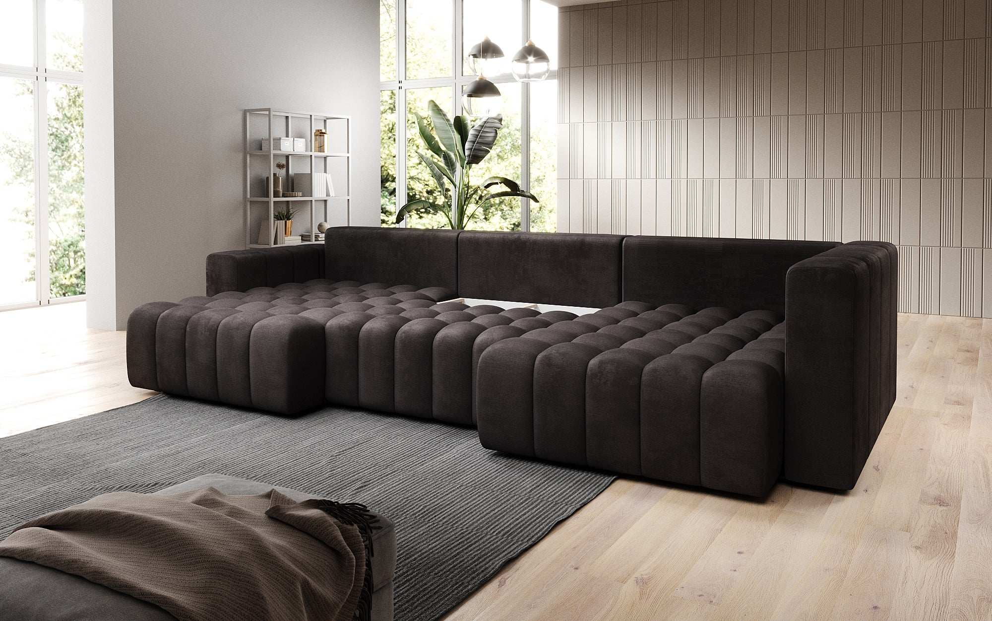 Designer Sofa Carla mat Schlofffunktioun