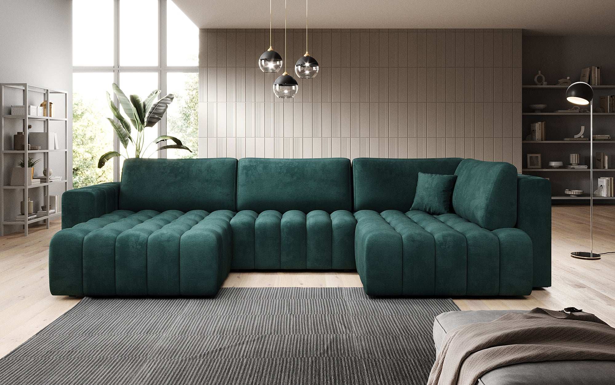Designer Sofa Carla mat Schlofffunktioun