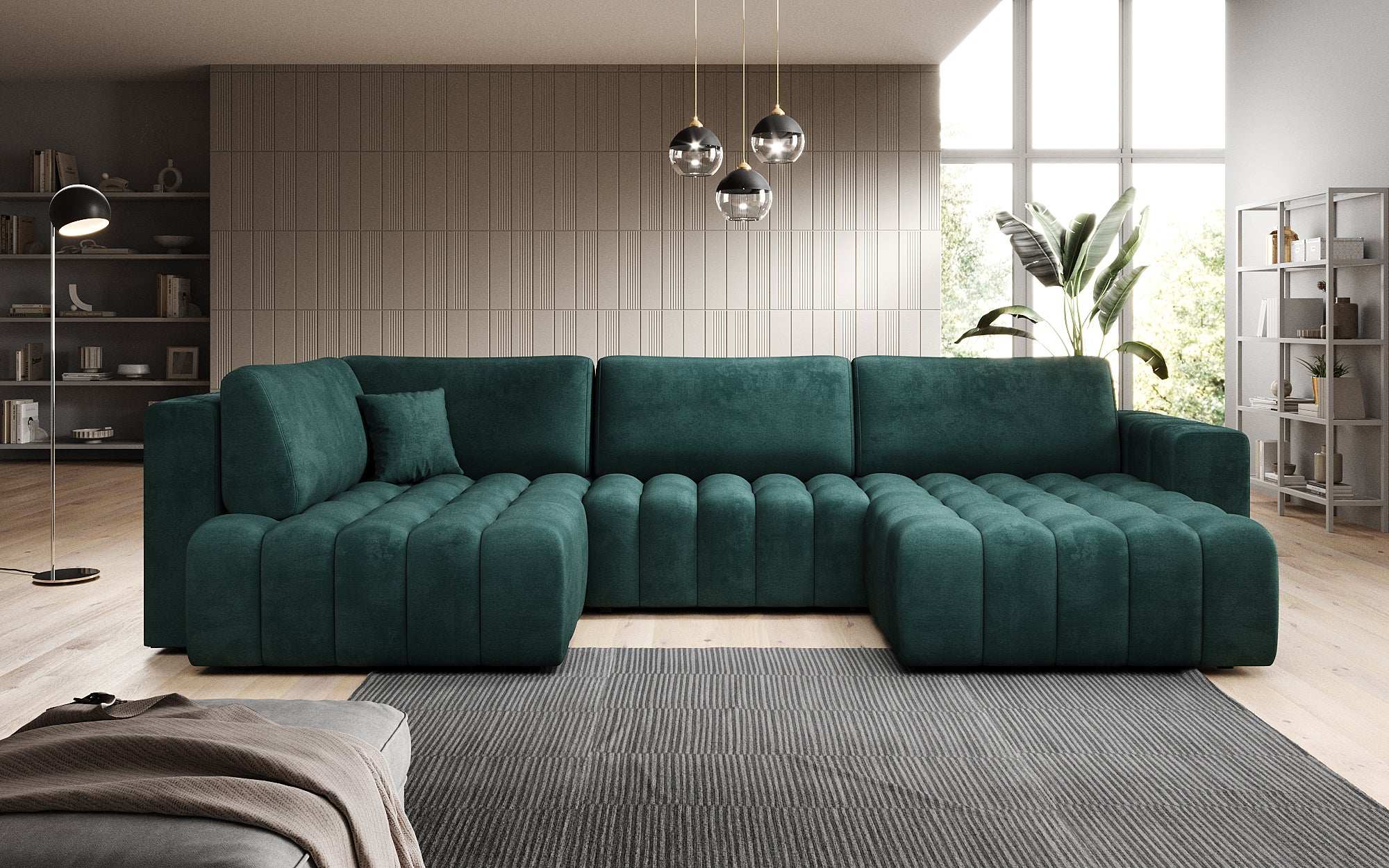 Designer Sofa Carla mat Schlofffunktioun