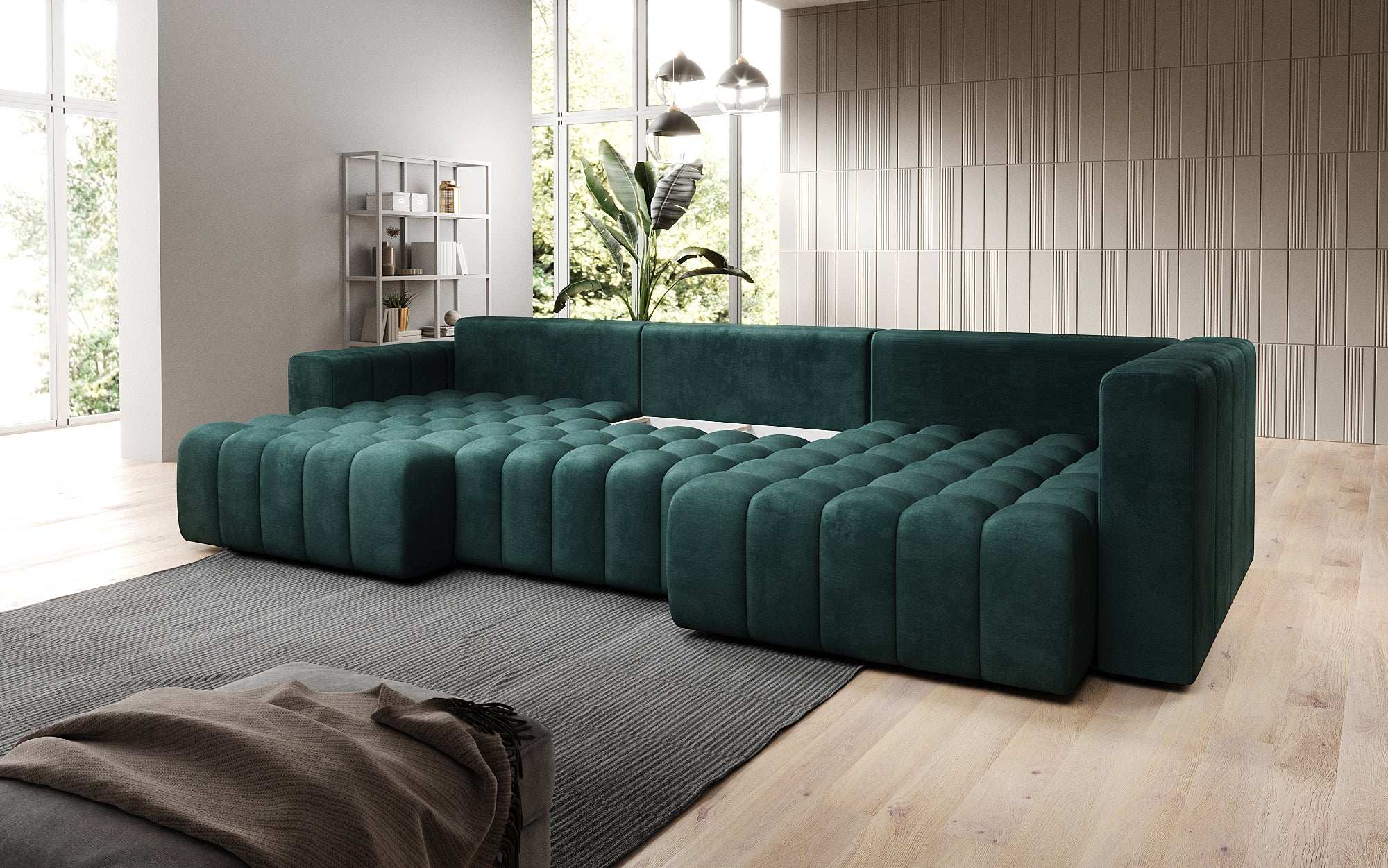 Designer Sofa Carla mat Schlofffunktioun