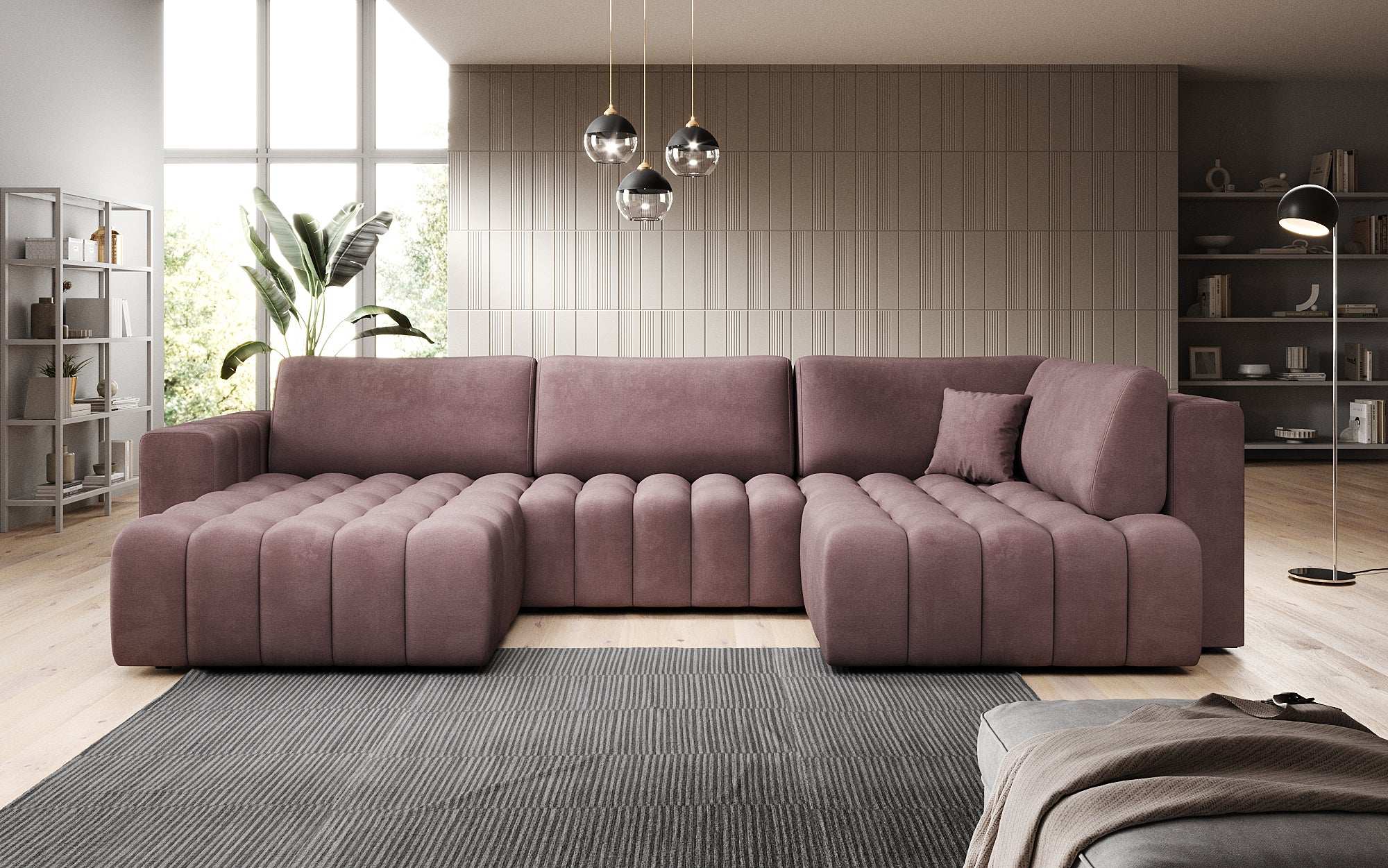 Designer Sofa Carla mat Schlofffunktioun