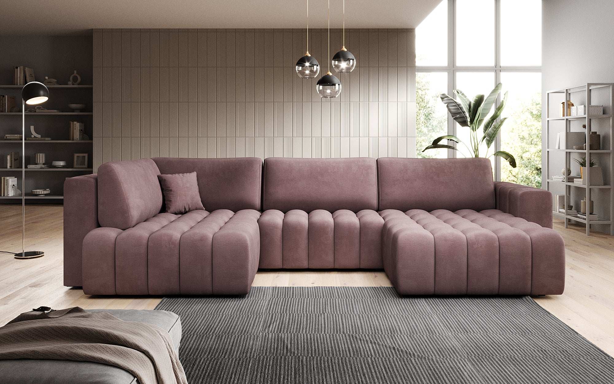 Designer Sofa Carla mat Schlofffunktioun