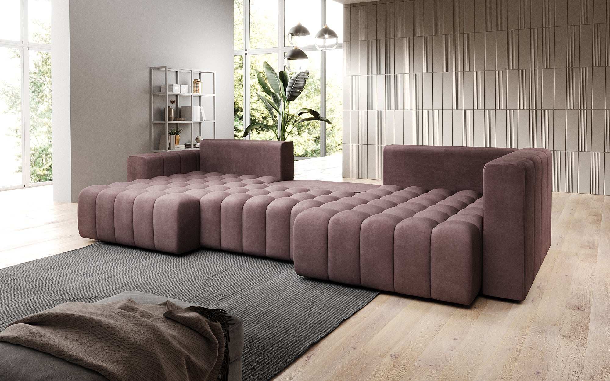Designer Sofa Carla mat Schlofffunktioun