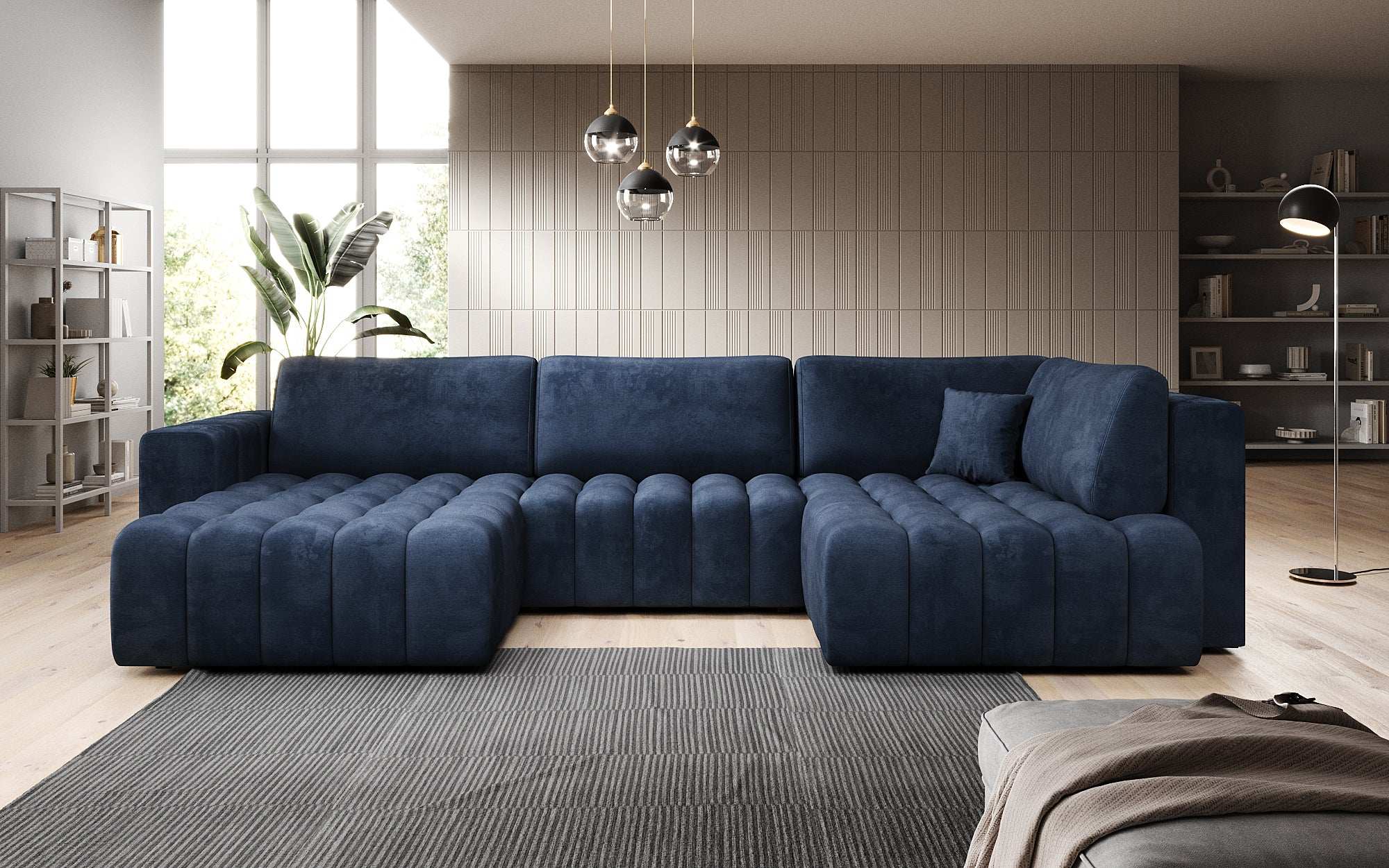 Designer Sofa Carla mat Schlofffunktioun