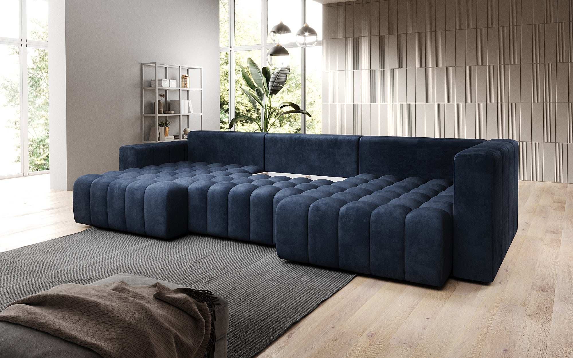 Designer Sofa Carla mat Schlofffunktioun