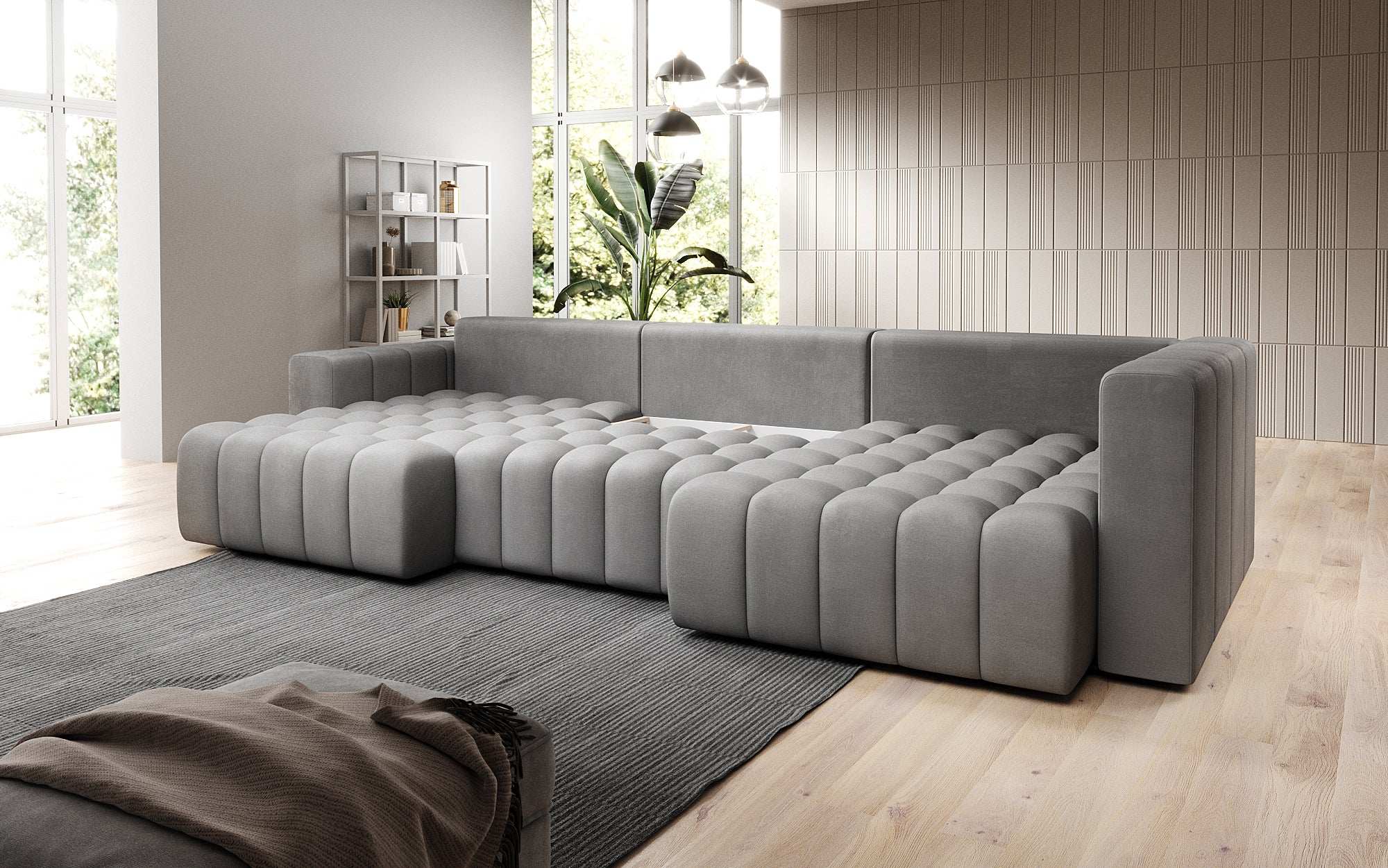 Designer Sofa Carla mat Schlofffunktioun