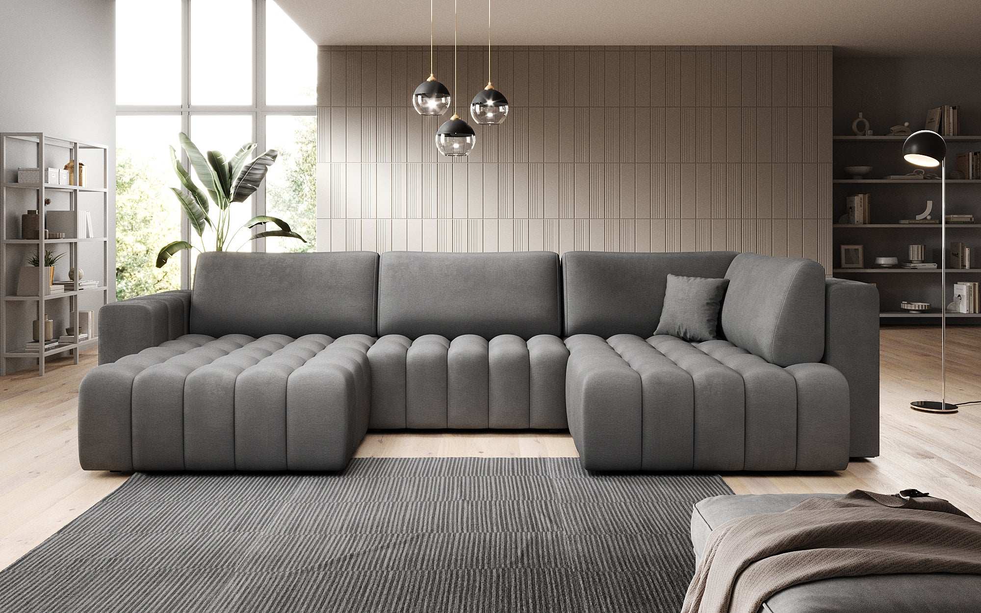 Designer Sofa Carla mat Schlofffunktioun