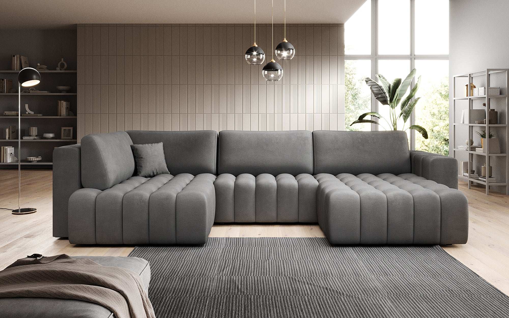 Designer Sofa Carla mat Schlofffunktioun