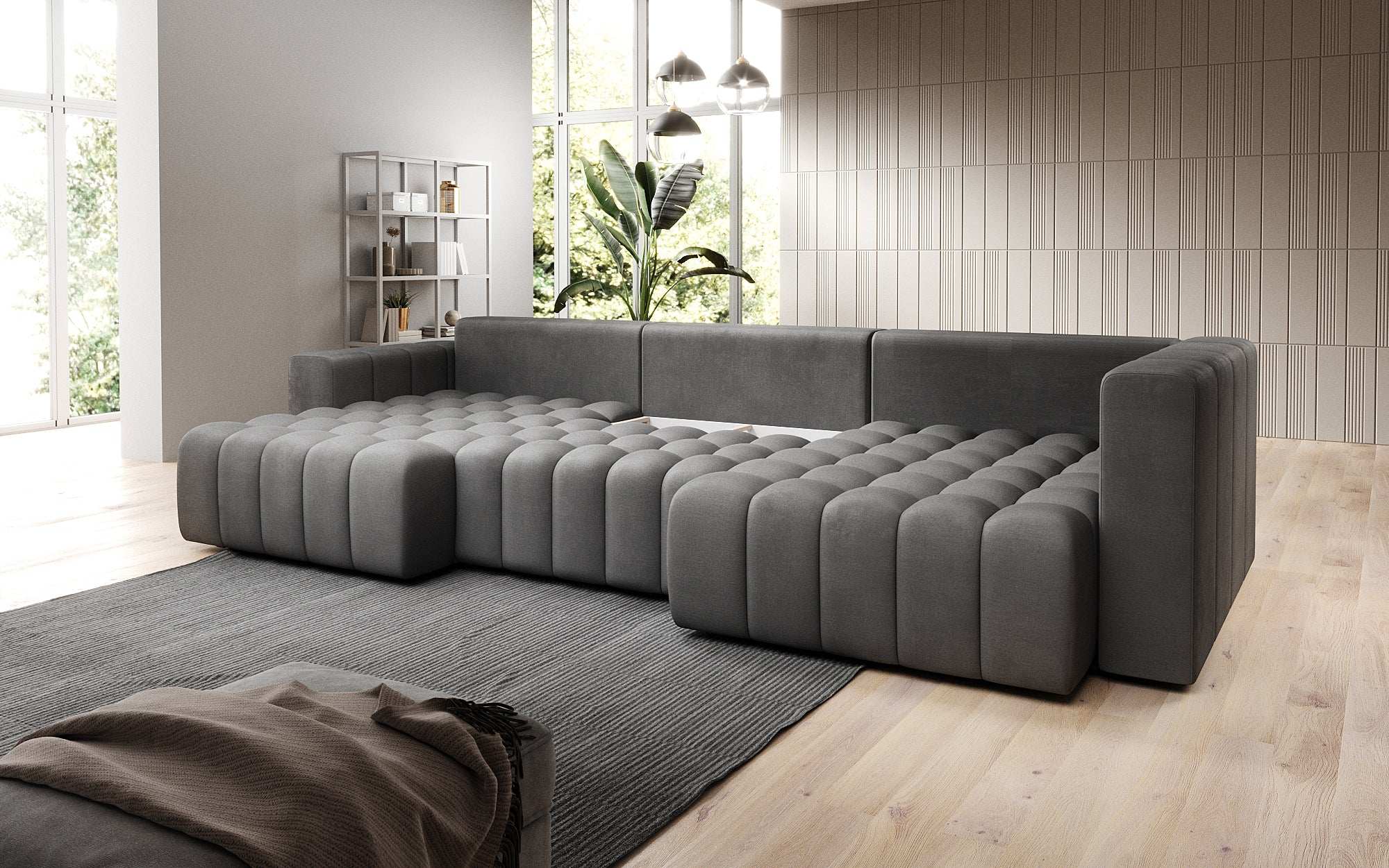 Designer Sofa Carla mat Schlofffunktioun