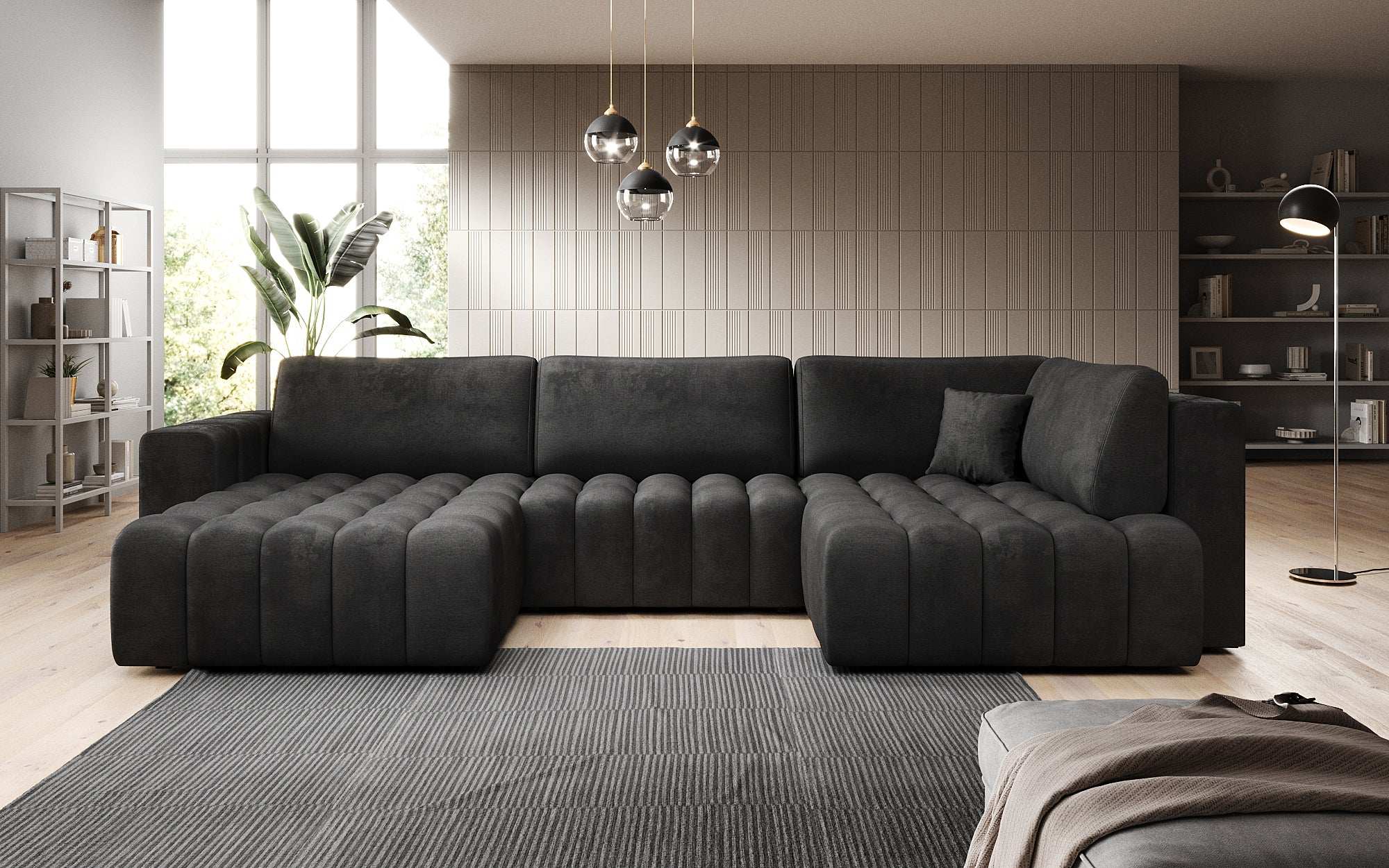 Designer Sofa Carla mat Schlofffunktioun