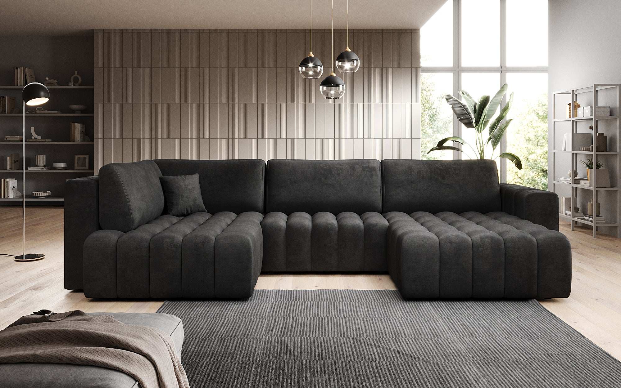 Designer Sofa Carla mat Schlofffunktioun