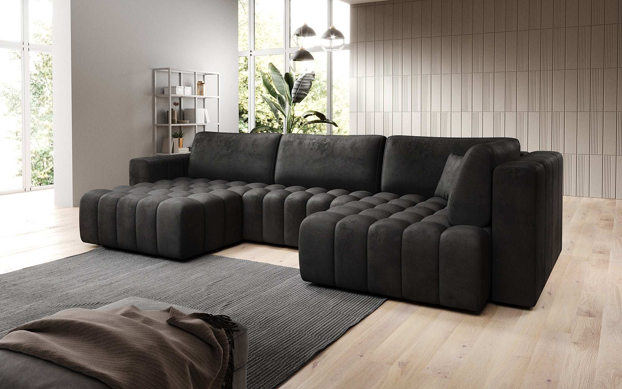Designer Sofa Carla mat Schlofffunktioun