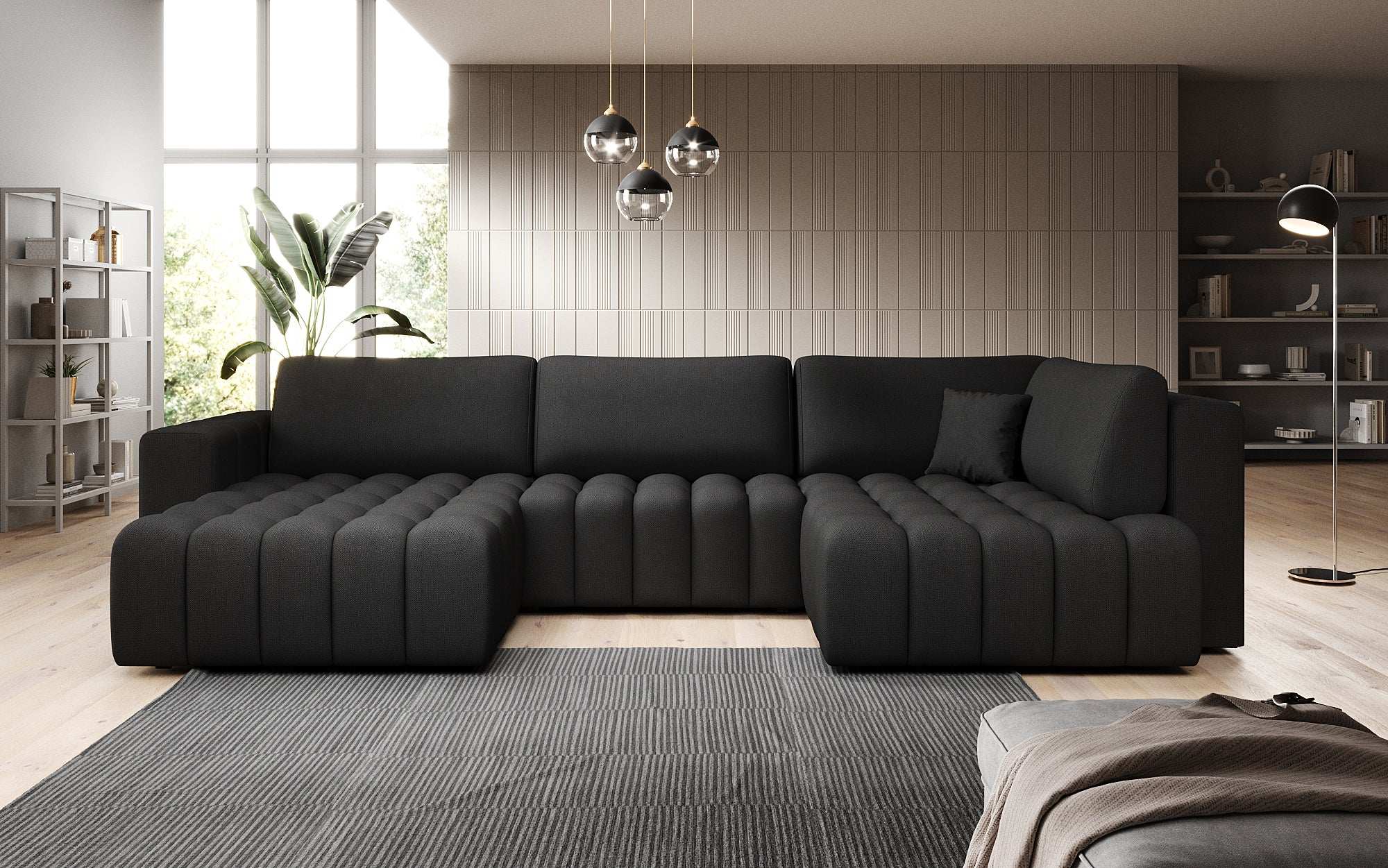 Designer Sofa Carla mat Schlofffunktioun
