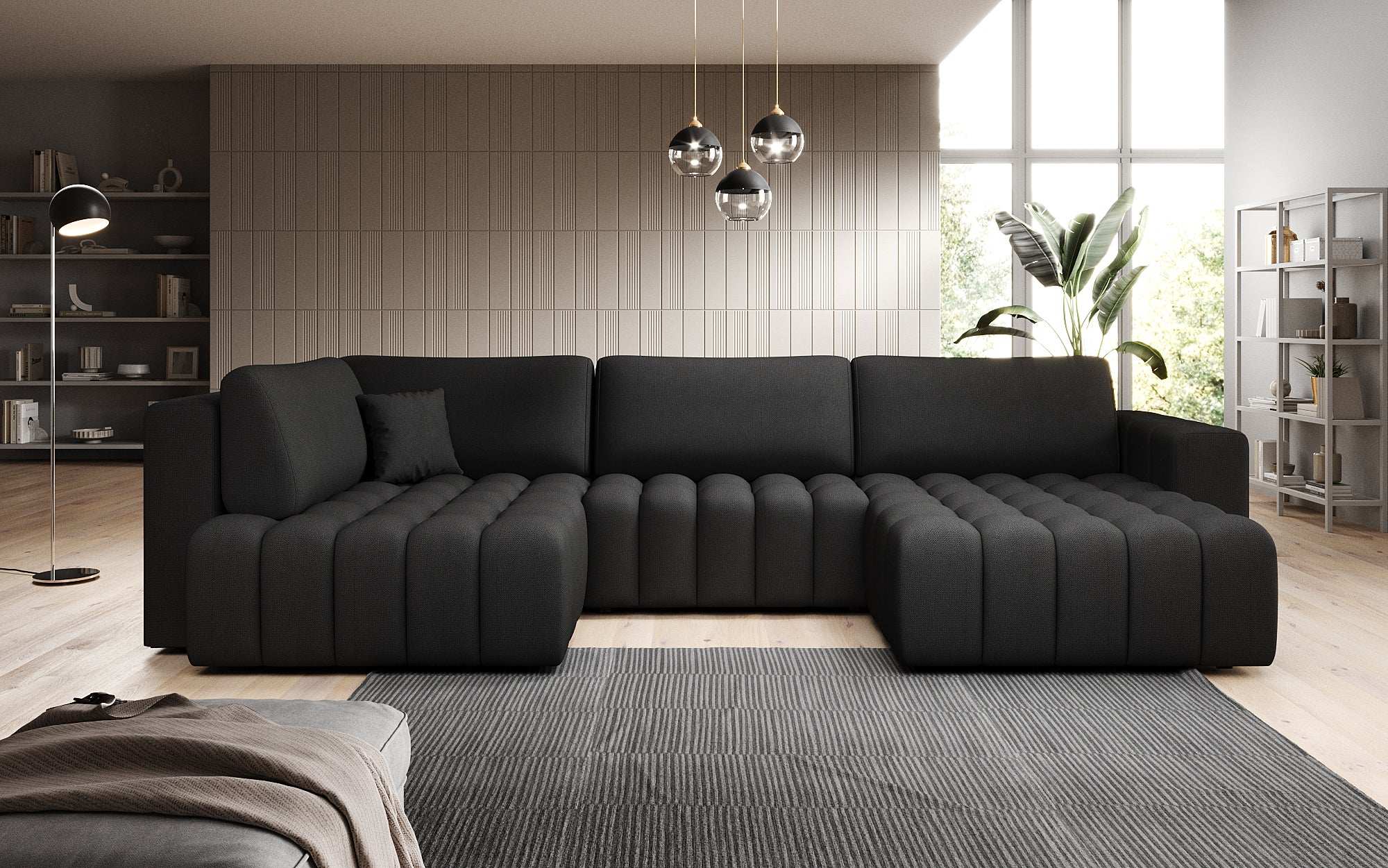 Designer Sofa Carla mat Schlofffunktioun