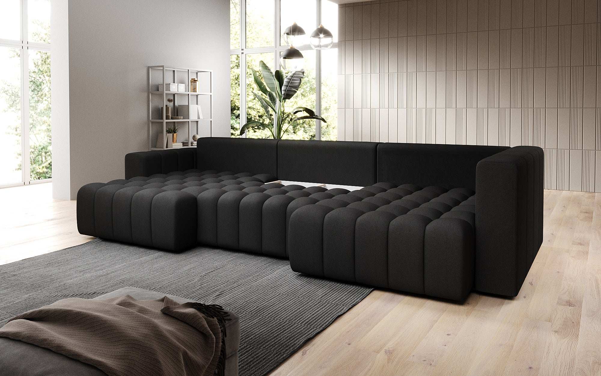 Designer Sofa Carla mat Schlofffunktioun