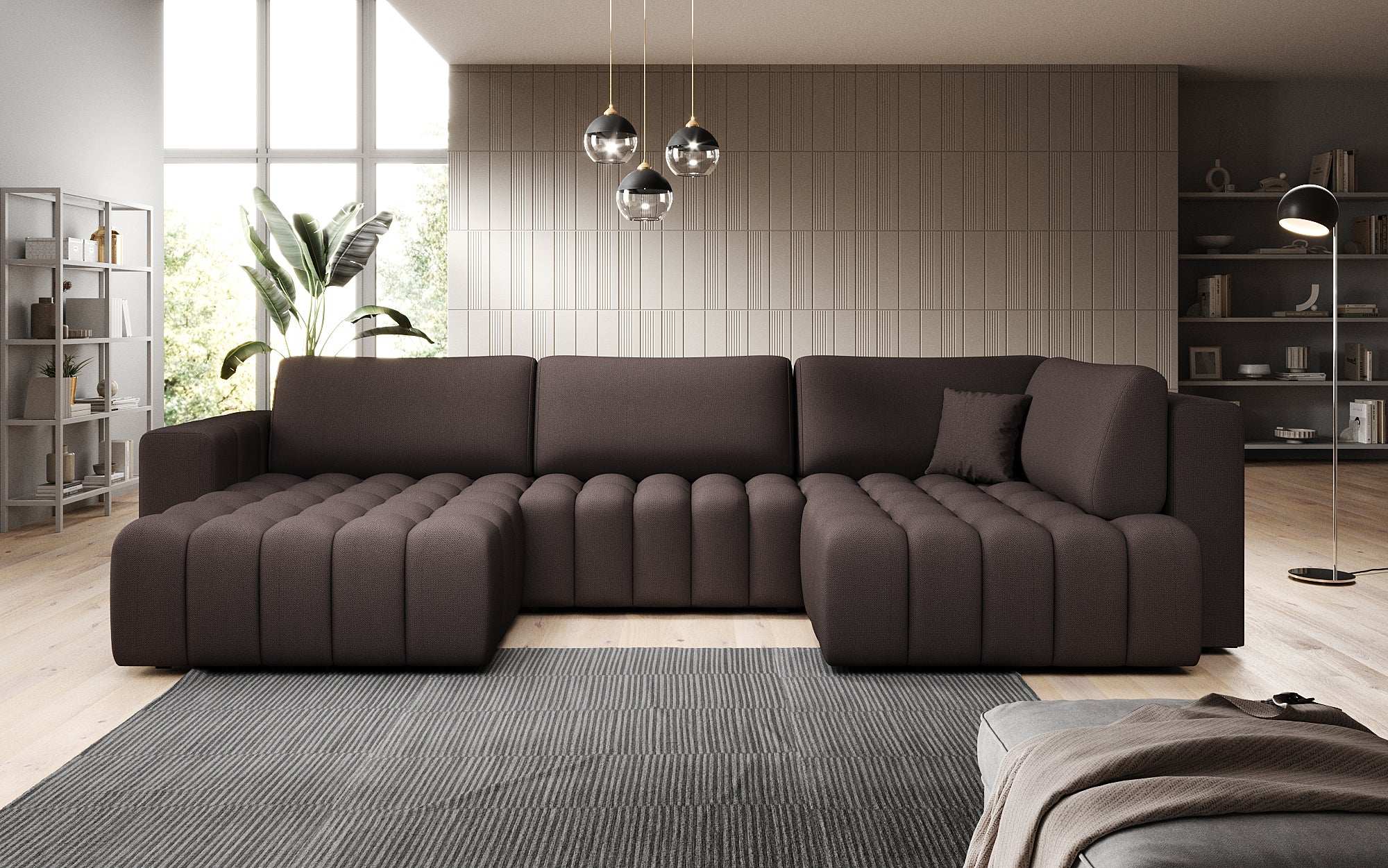 Designer Sofa Carla mat Schlofffunktioun