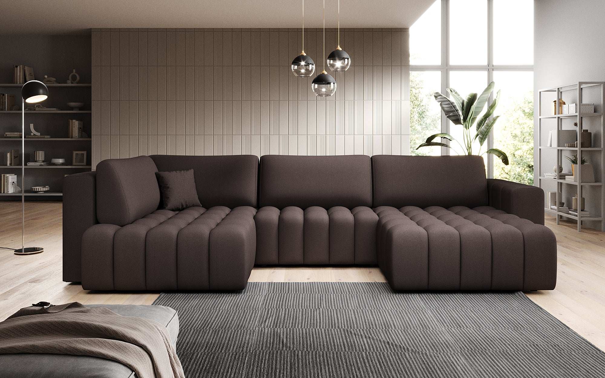 Designer Sofa Carla mat Schlofffunktioun