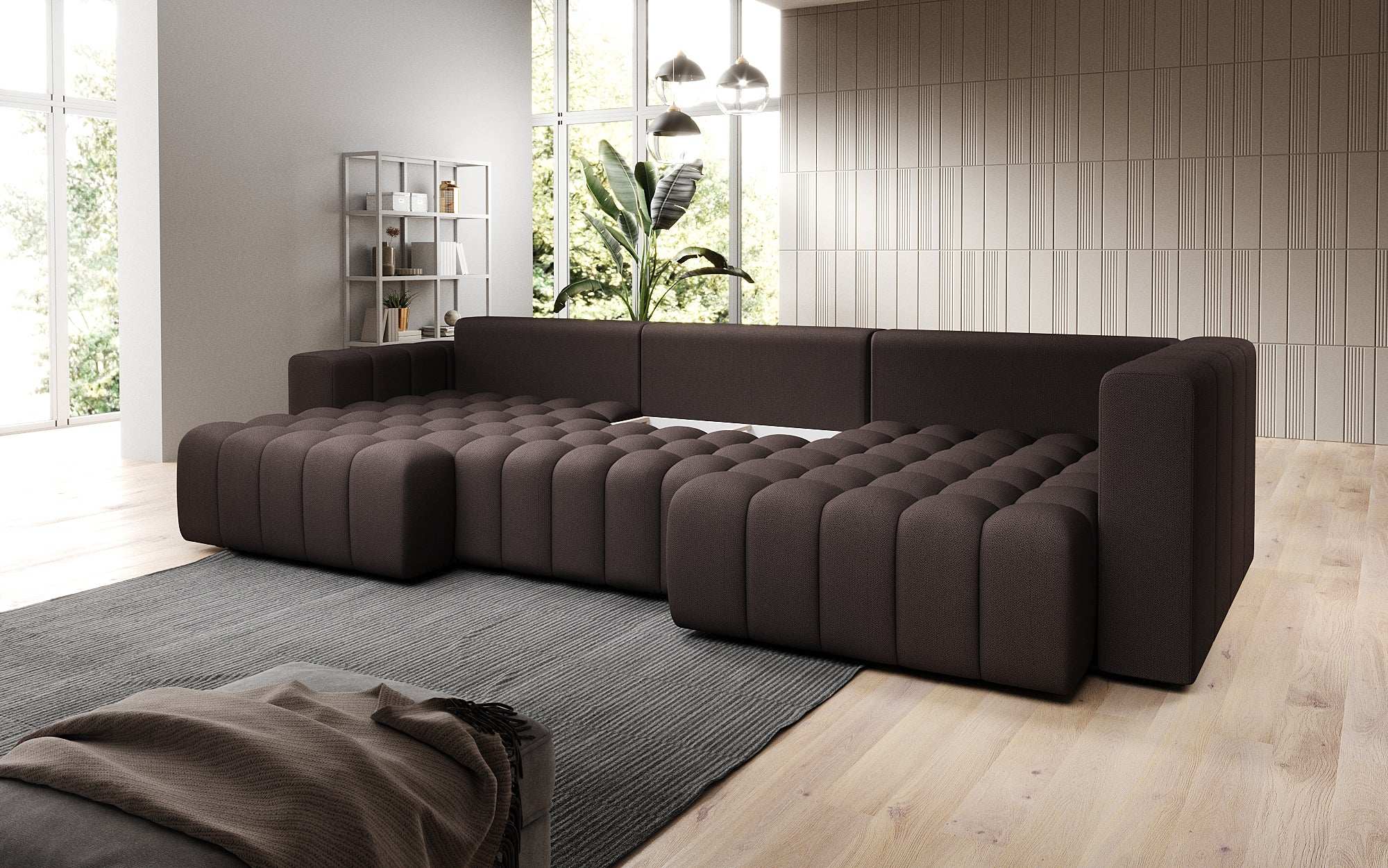 Designer Sofa Carla mat Schlofffunktioun